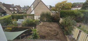 Moestuin in aanleg